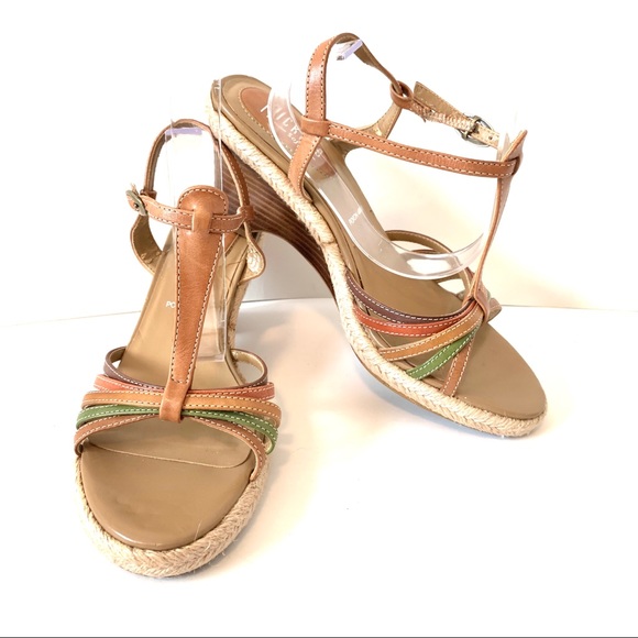 NICKELS Strappy Wedge Corded Sandals—SZ 6.5 - Picture 2 of 9